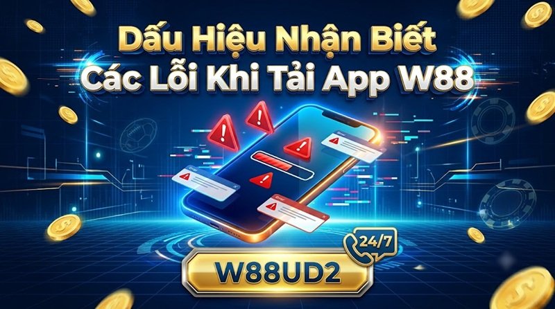 Dấu hiệu nhận biết các lỗi khi tải app W88 thường gặp trên điện thoại