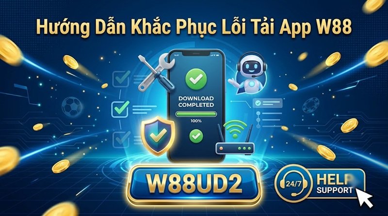 Hướng dẫn khắc phục lỗi tải app W88 nhanh gọn và thành công 100% tại W88ud2