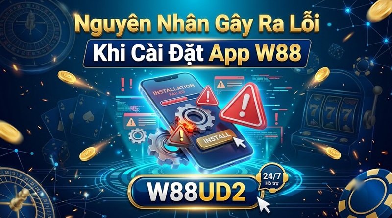 Tổng hợp những nguyên nhân gây ra lỗi khi cài đặt app W88 chi tiết
